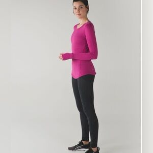 Lululemon 5 Mile Long Sleeve in Raspberry size 14